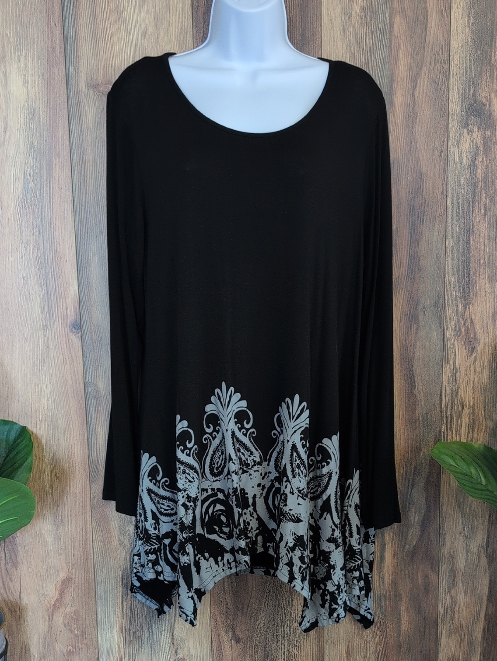 Fansic Long-Sleeve Tunic Top Blouse XL  M427